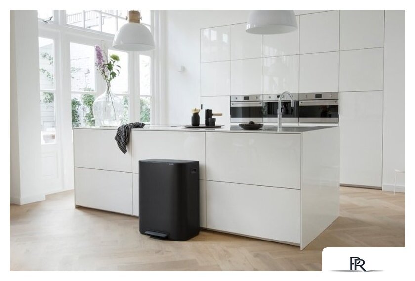 Система сортировки мусора Brabantia Bo Pedal Bin 2 x 30 л (черный матовый) - Изображение №14 — Интернет-магазин ПроЗаказ