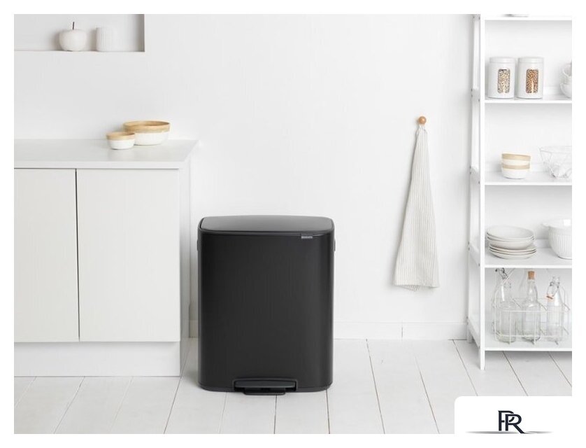 Система сортировки мусора Brabantia Bo Pedal Bin 2 x 30 л (черный матовый) - Изображение №13 — Интернет-магазин ПроЗаказ