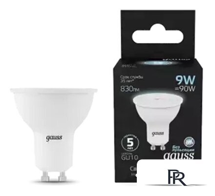 Светодиодная лампочка Gauss MR16 9W 830lm 4100K GU10 LED 101506209 - Изображение №1 — Интернет-магазин ПроЗаказ