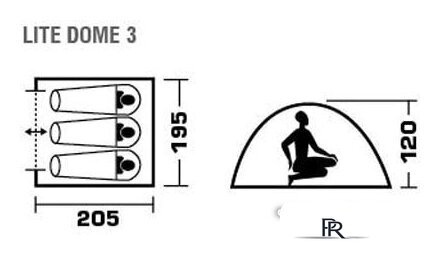 Треккинговая палатка Jungle Camp Lite Dome 3 (зеленый/серый) - Изображение №7 — Интернет-магазин ПроЗаказ
