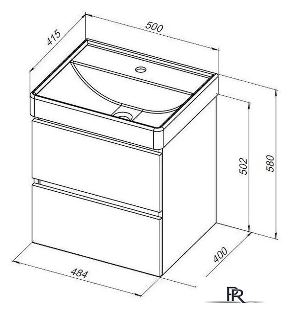  Aquanet Тумба под умывальник Вега 50 308332 - Изображение №17 — Интернет-магазин ПроЗаказ