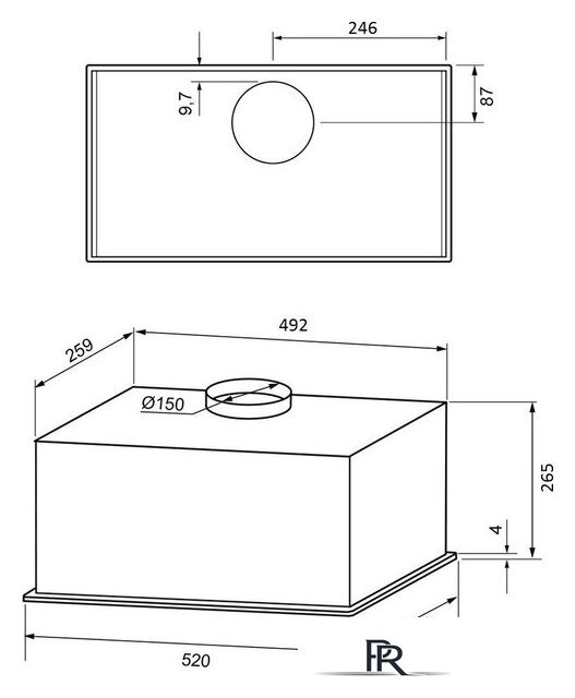 Кухонная вытяжка Krona Aspen 600 Black SGC КА-00009703 (черный) - Изображение №2 — Интернет-магазин ПроЗаказ