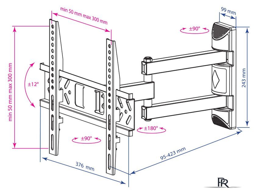 Кронштейн для телевизора Kromax PIXIS-XS - Изображение №3 — Интернет-магазин ПроЗаказ