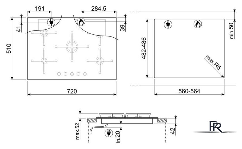 Варочная панель Smeg PV275B - Изображение №5 — Интернет-магазин ПроЗаказ