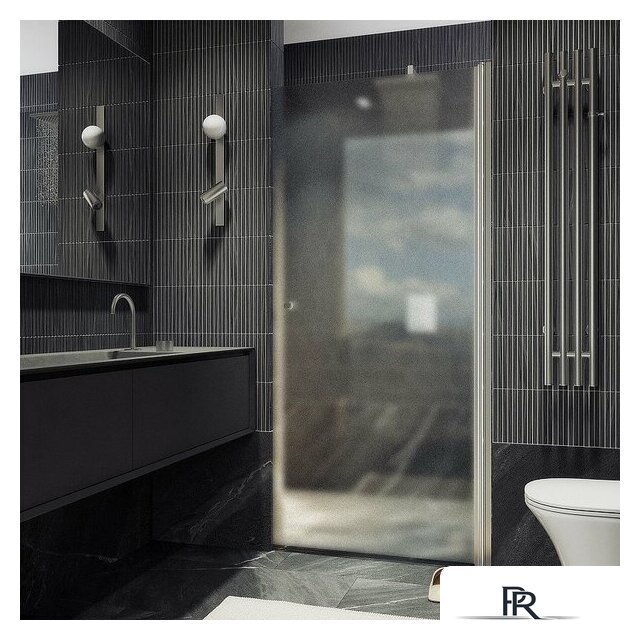 Душевая дверь MaybahGlass 198x80 MGD-808-5 (сатин стекло/хром матовый) - Изображение №4 — Интернет-магазин ПроЗаказ