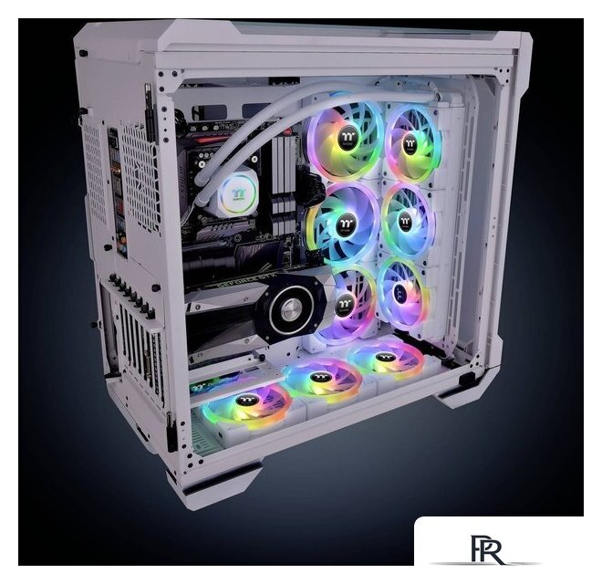 Комплект вентиляторов для корпуса с контроллером Thermaltake SWAFAN EX14 RGB White TT Premium Edition CL-F162-PL14SW-A - Изображение №6 — Интернет-магазин ПроЗаказ