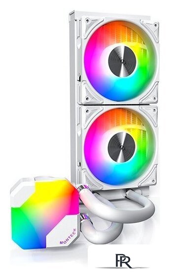 Система жидкостного охлаждения для процессора Montech HyperFlow ARGB 240 (белый) - Изображение №2 — Интернет-магазин ПроЗаказ