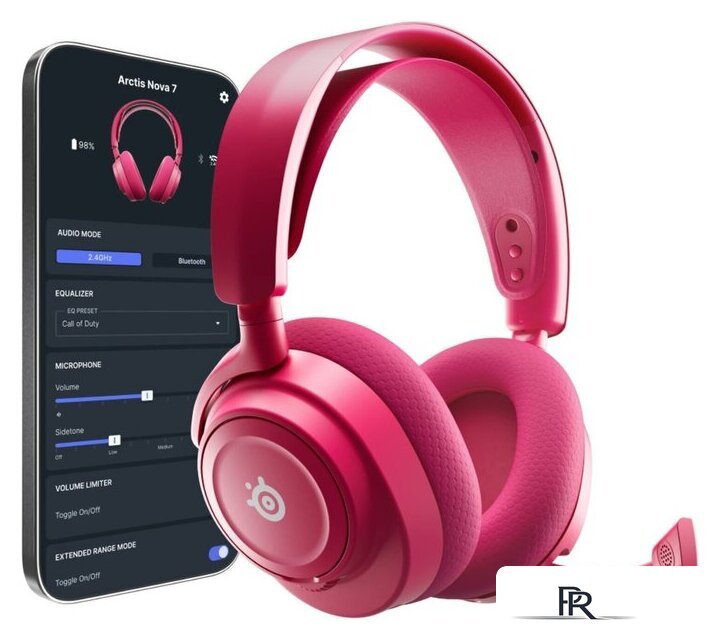 Наушники SteelSeries Arctis Nova 7 Wireless Gen 2 (розовый) - Изображение №7 — Интернет-магазин ПроЗаказ