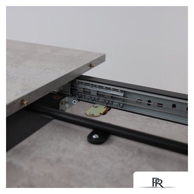 Кухонный стол Мамадома Tirk radial-94 раздвижной 94-126х64 (серый сланец/черный) - Изображение №16 — Интернет-магазин ПроЗаказ