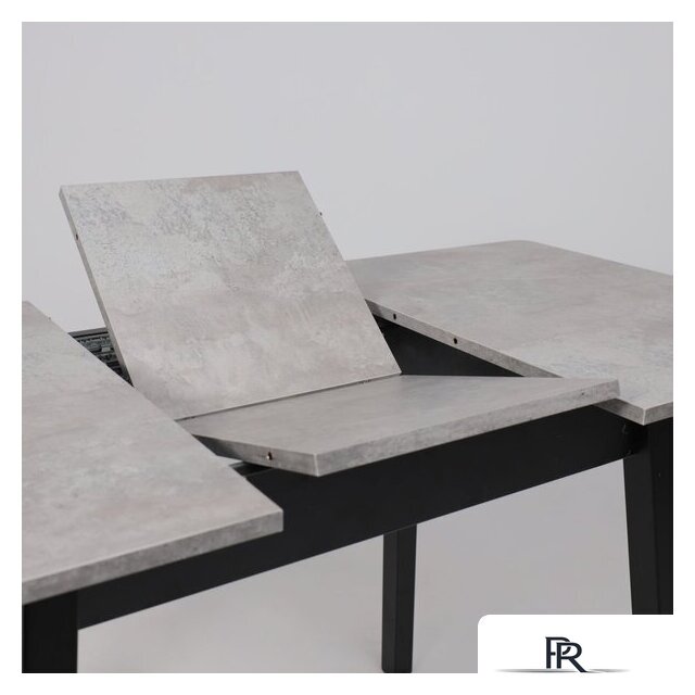 Кухонный стол Мамадома Tirk radial-94 раздвижной 94-126х64 (серый сланец/черный) - Изображение №17 — Интернет-магазин ПроЗаказ