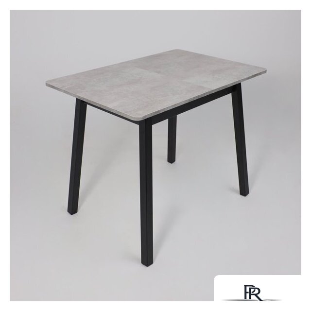 Кухонный стол Мамадома Tirk radial-94 раздвижной 94-126х64 (серый сланец/черный) - Изображение №7 — Интернет-магазин ПроЗаказ