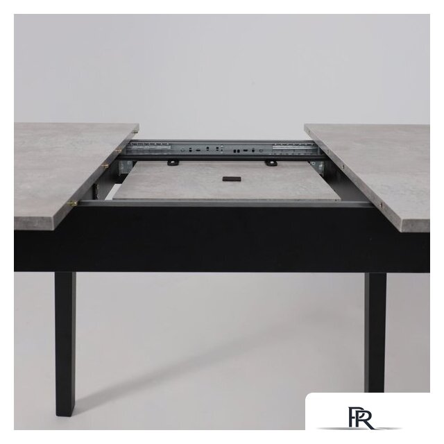 Кухонный стол Мамадома Tirk radial-94 раздвижной 94-126х64 (серый сланец/черный) - Изображение №15 — Интернет-магазин ПроЗаказ