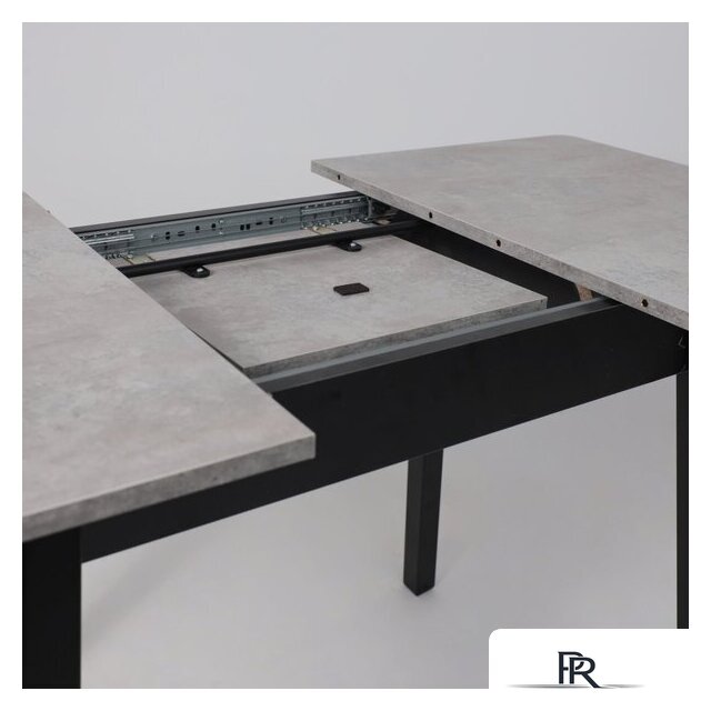 Кухонный стол Мамадома Tirk radial-94 раздвижной 94-126х64 (серый сланец/черный) - Изображение №14 — Интернет-магазин ПроЗаказ