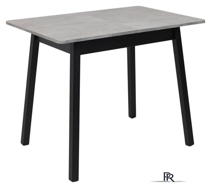 Кухонный стол Мамадома Tirk radial-94 раздвижной 94-126х64 (серый сланец/черный) - Изображение №1 — Интернет-магазин ПроЗаказ