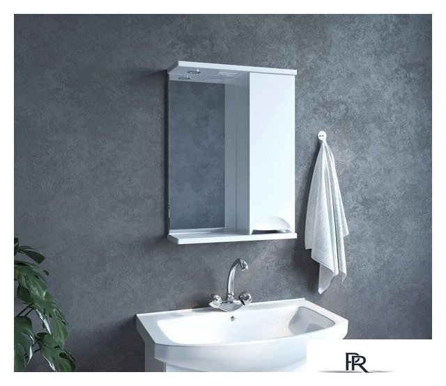  Mixline Шкаф с зеркалом Этьен 50 R 542403 (с подсветкой) - Изображение №3 — Интернет-магазин ПроЗаказ