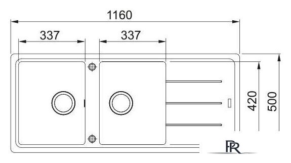 Кухонная мойка Franke Basis BFG 621-116 114.0676.259 (кофе) - Изображение №2 — Интернет-магазин ПроЗаказ