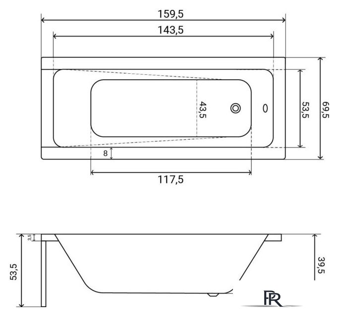 Ванна Lauter Estelle 160х70 21206060 - Изображение №28 — Интернет-магазин ПроЗаказ