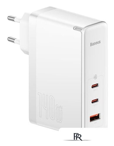 Сетевое зарядное Baseus GaN5 Pro Fast Charger 2C+U 140W EU (белый) - Изображение №1 — Интернет-магазин ПроЗаказ