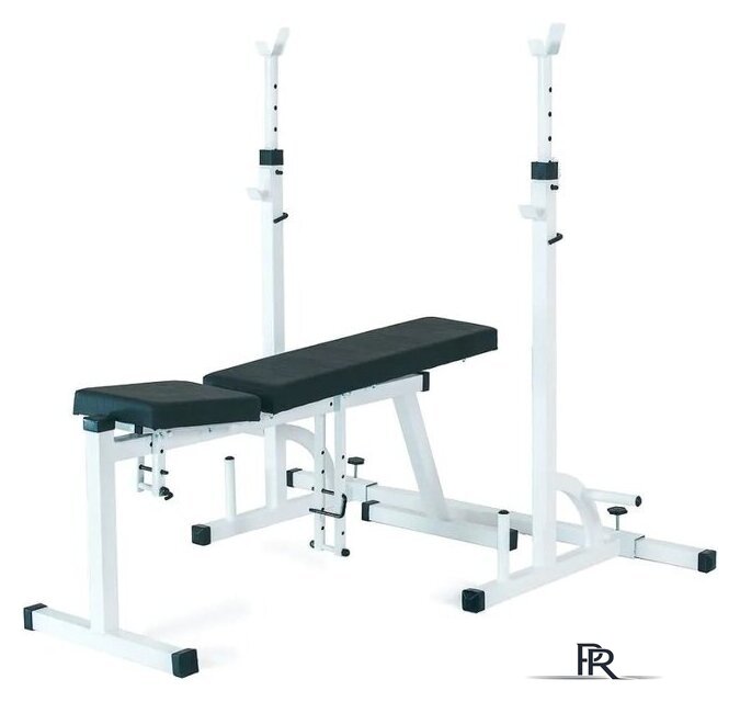 Силовая скамья Пионер со стойками под штангу (белый) - Изображение №1 — Интернет-магазин ПроЗаказ