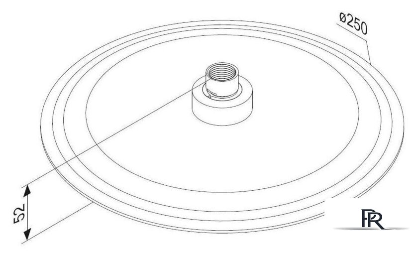 Верхний душ Damixa Scandinavian Pure 936050300 - Изображение №4 — Интернет-магазин ПроЗаказ