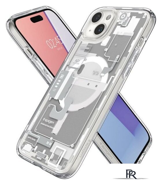 Чехол для телефона Spigen Ultra Hybrid Mag Magsafe для iPhone 15 Zero One White - Изображение №2 — Интернет-магазин ПроЗаказ