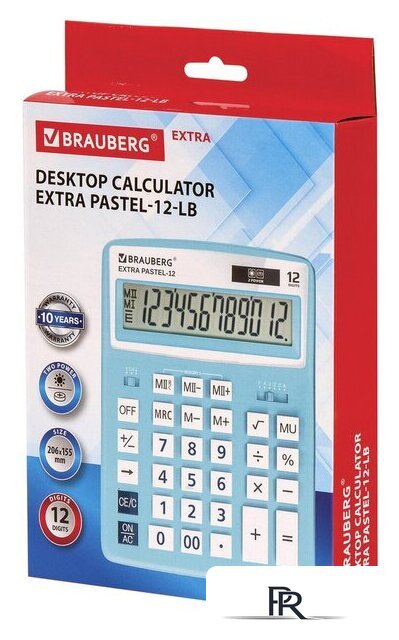 Бухгалтерский калькулятор BRAUBERG Extra Pastel-12-LB 250486 (голубой) - Изображение №11 — Интернет-магазин ПроЗаказ