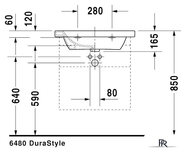 Умывальник Duravit DuraStyle 65x48 (2320650000) - Изображение №2 — Интернет-магазин ПроЗаказ