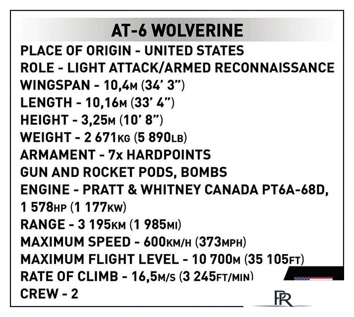 Конструктор Cobi Armed Forces At-6 Wolverine - Изображение №6 — Интернет-магазин ПроЗаказ