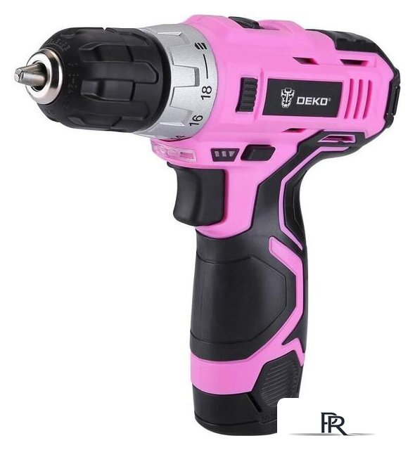 Дрель-шуруповерт Deko GCD12DU3 PINK SET2 063-4171 (с 1-им АКБ, набор оснастки) - Изображение №2 — Интернет-магазин ПроЗаказ