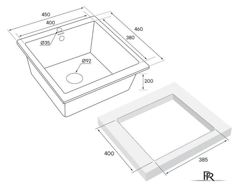 Кухонная мойка Paulmark Gera 50 PM104546-GRM - Изображение №3 — Интернет-магазин ПроЗаказ