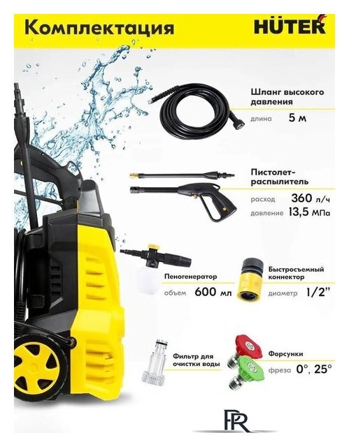Мойка высокого давления Huter M1650-HP - Изображение №3 — Интернет-магазин ПроЗаказ