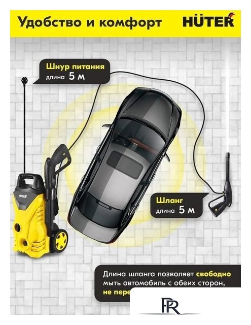 Мойка высокого давления Huter M1650-HP - Изображение №4 — Интернет-магазин ПроЗаказ