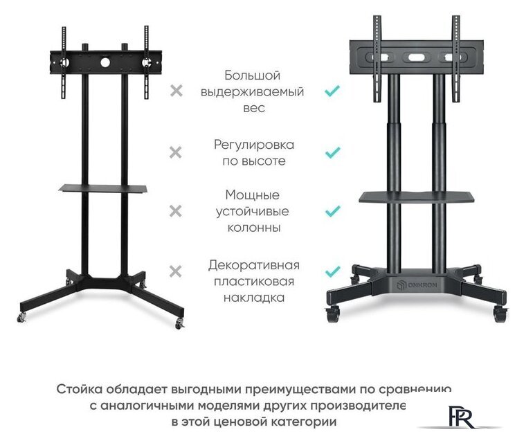 Стойка для телевизора Onkron TS1351 (черный) - Изображение №6 — Интернет-магазин ПроЗаказ