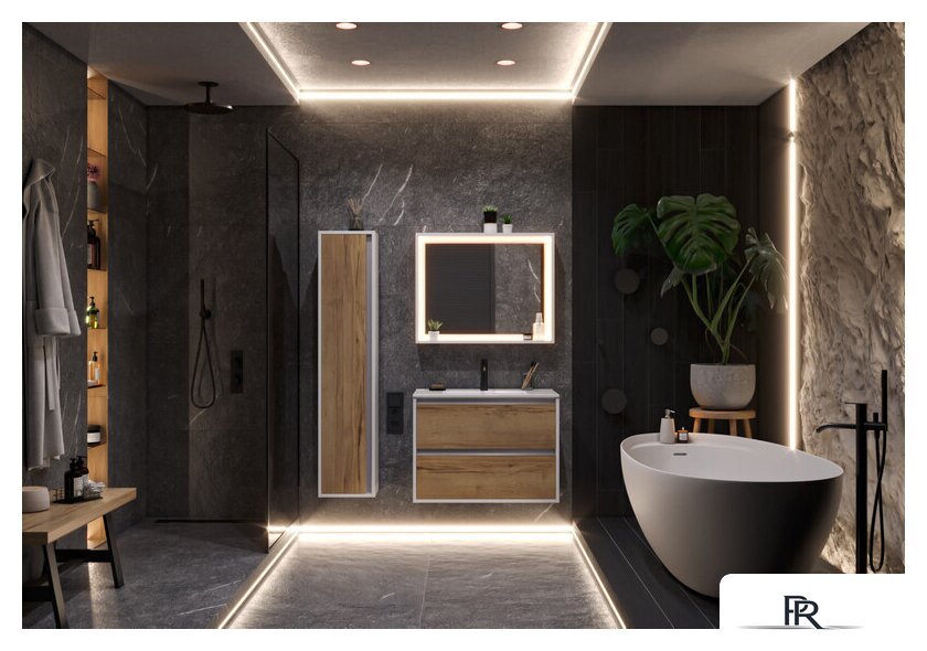  ЗОВ Тумба под умывальник Парма 80 P80LWP0MHMC1A (белый/галифакс) - Изображение №2 — Интернет-магазин ПроЗаказ