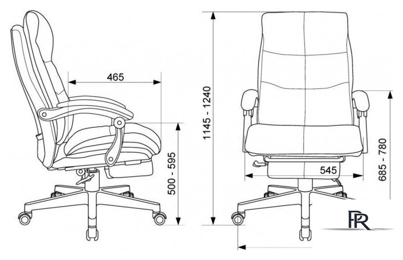 Офисное кресло Бюрократ CH-824MSG-BF (коричневый) - Изображение №15 — Интернет-магазин ПроЗаказ