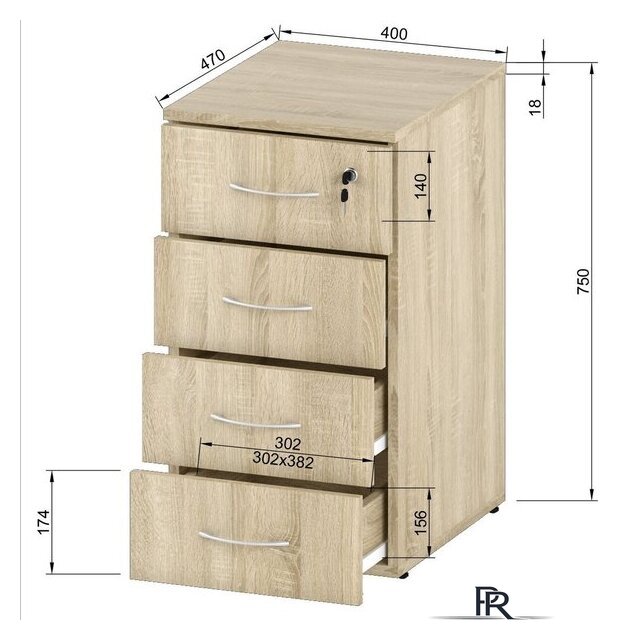 Тумба Славянская столица С-035.004/1 (дуб сонома) - Изображение №5 — Интернет-магазин ПроЗаказ