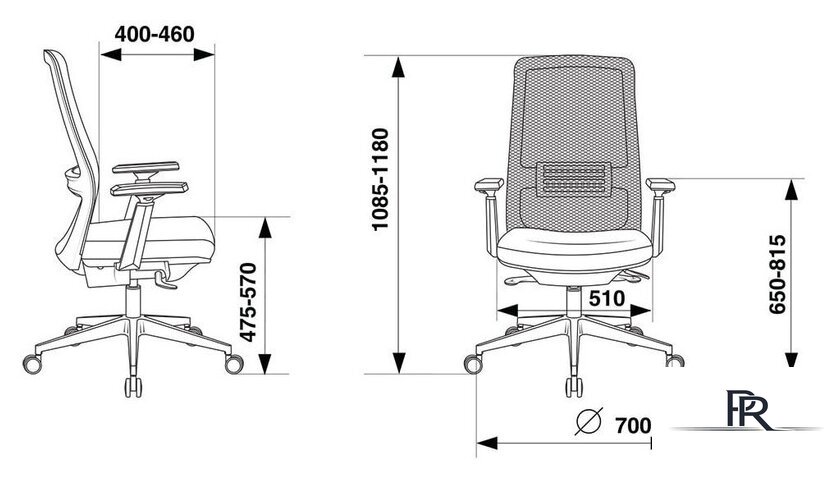 Офисное кресло Бюрократ MC-915/B/26-B01 (черный) - Изображение №5 — Интернет-магазин ПроЗаказ