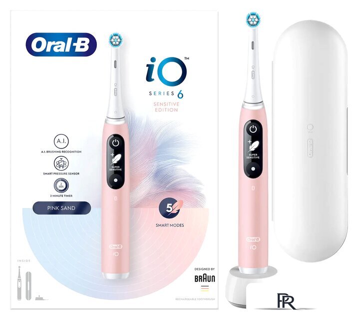 Электрическая зубная щетка Oral-B iO 6 (розовый) - Изображение №1 — Интернет-магазин ПроЗаказ