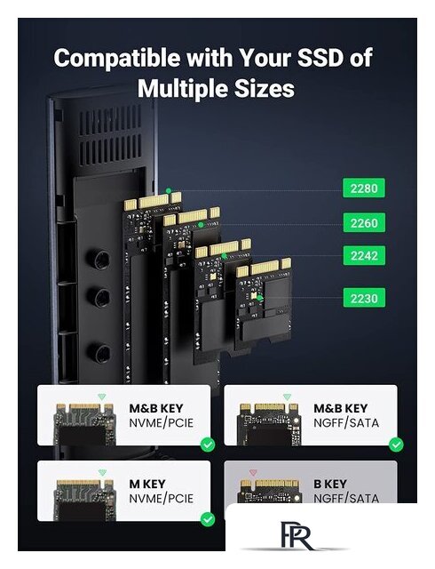 Бокс для накопителей M.2 Ugreen CM400 90264 - Изображение №7 — Интернет-магазин ПроЗаказ