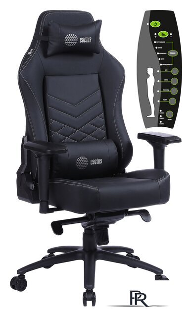 Игровое (геймерское) кресло CACTUS CS-CHR-0112BL-M (черный) - Изображение №1 — Интернет-магазин ПроЗаказ