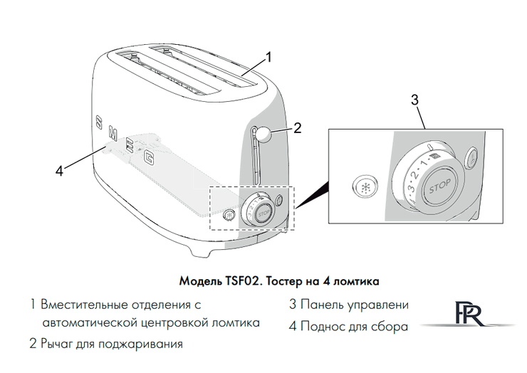 Тостер Smeg TSF02SSEU - Изображение №6 — Интернет-магазин ПроЗаказ