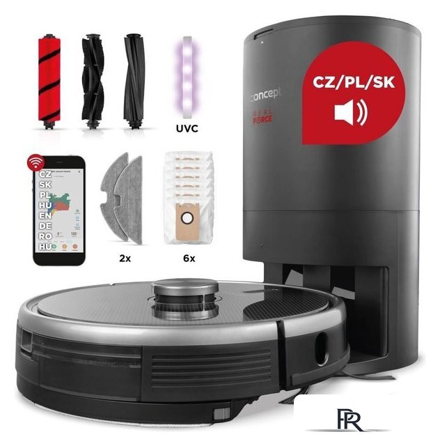 Робот-пылесос Concept REAL FORCE Laser Complete Clean Care UVC VR3520N - Изображение №1 — Интернет-магазин ПроЗаказ