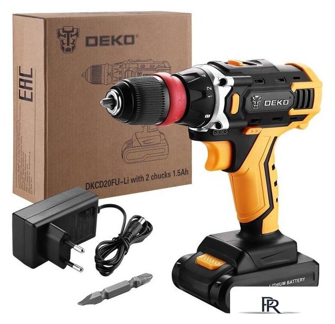 Дрель-шуруповерт Deko DKCD20FU-Li SET 1 063-4176 (с 1-им АКБ) - Изображение №1 — Интернет-магазин ПроЗаказ
