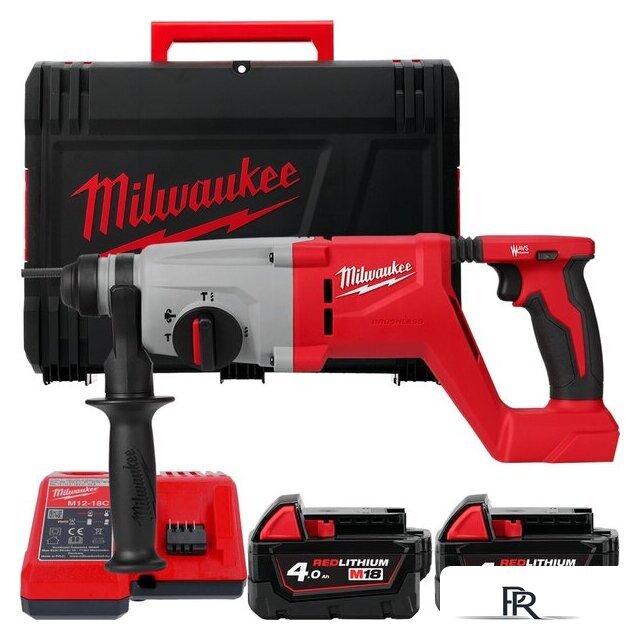 Перфоратор Milwaukee M18 M18BLHACD26-402X 4933492480 (с 2-мя АКБ, кейс) - Изображение №1 — Интернет-магазин ПроЗаказ