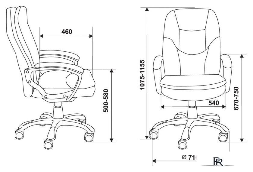 Офисное кресло Бюрократ CH-868N OR-10 (темно-коричневый) - Изображение №5 — Интернет-магазин ПроЗаказ