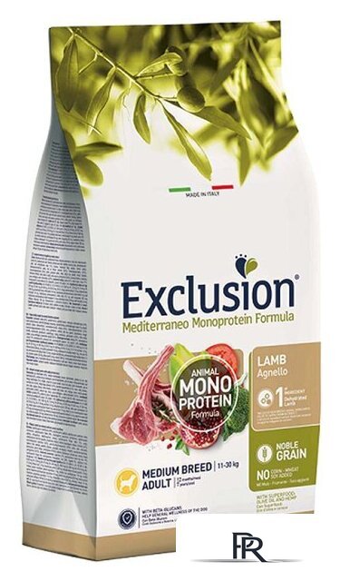 Сухой корм для собак Exclusion Monoprotein Lamb Noble Grain средних пород с ягненком NGALM12 (12 кг) - Изображение №1 — Интернет-магазин ПроЗаказ