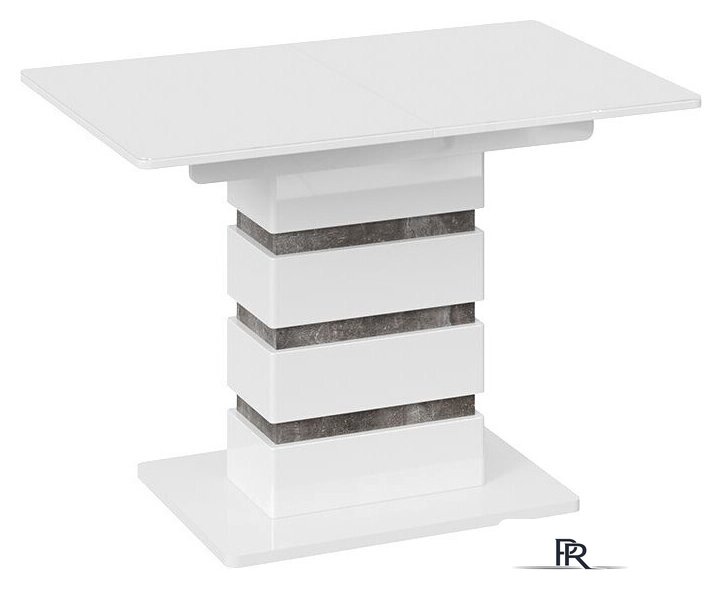 Кухонный стол Трия Мадейра тип 1 (белый глянец/ателье темный) - Изображение №5 — Интернет-магазин ПроЗаказ