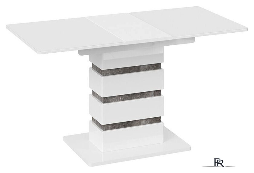 Кухонный стол Трия Мадейра тип 1 (белый глянец/ателье темный) - Изображение №6 — Интернет-магазин ПроЗаказ