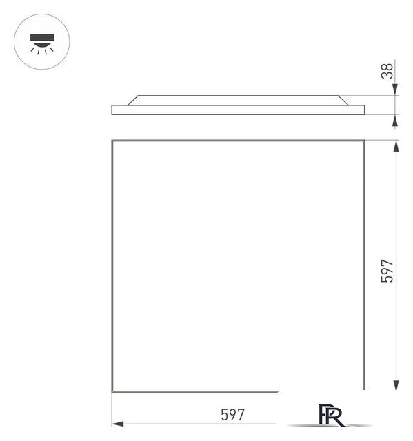 Светодиодная панель Arlight DL-TITAN-FRAMELESS-S600x600-40W Day4000 WH 047923 - Изображение №7 — Интернет-магазин ПроЗаказ