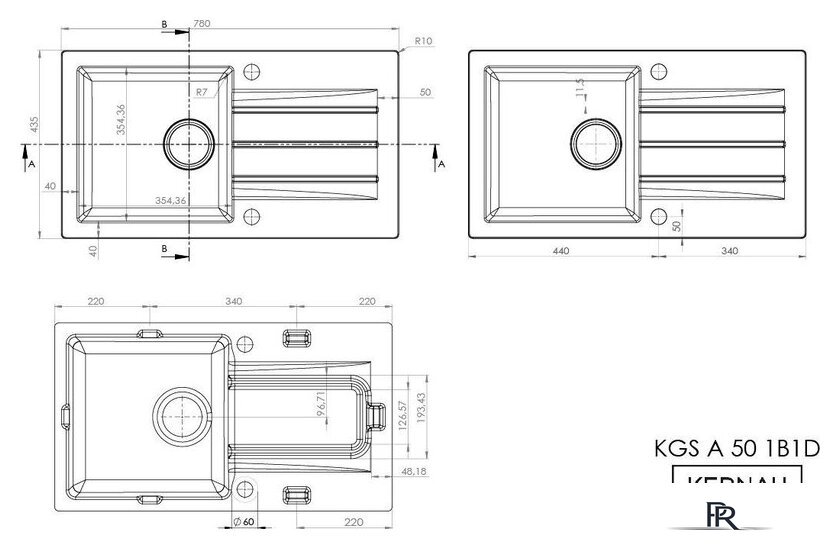 Кухонная мойка Kernau KGS A 50 1B1D Pure White - Изображение №2 — Интернет-магазин ПроЗаказ
